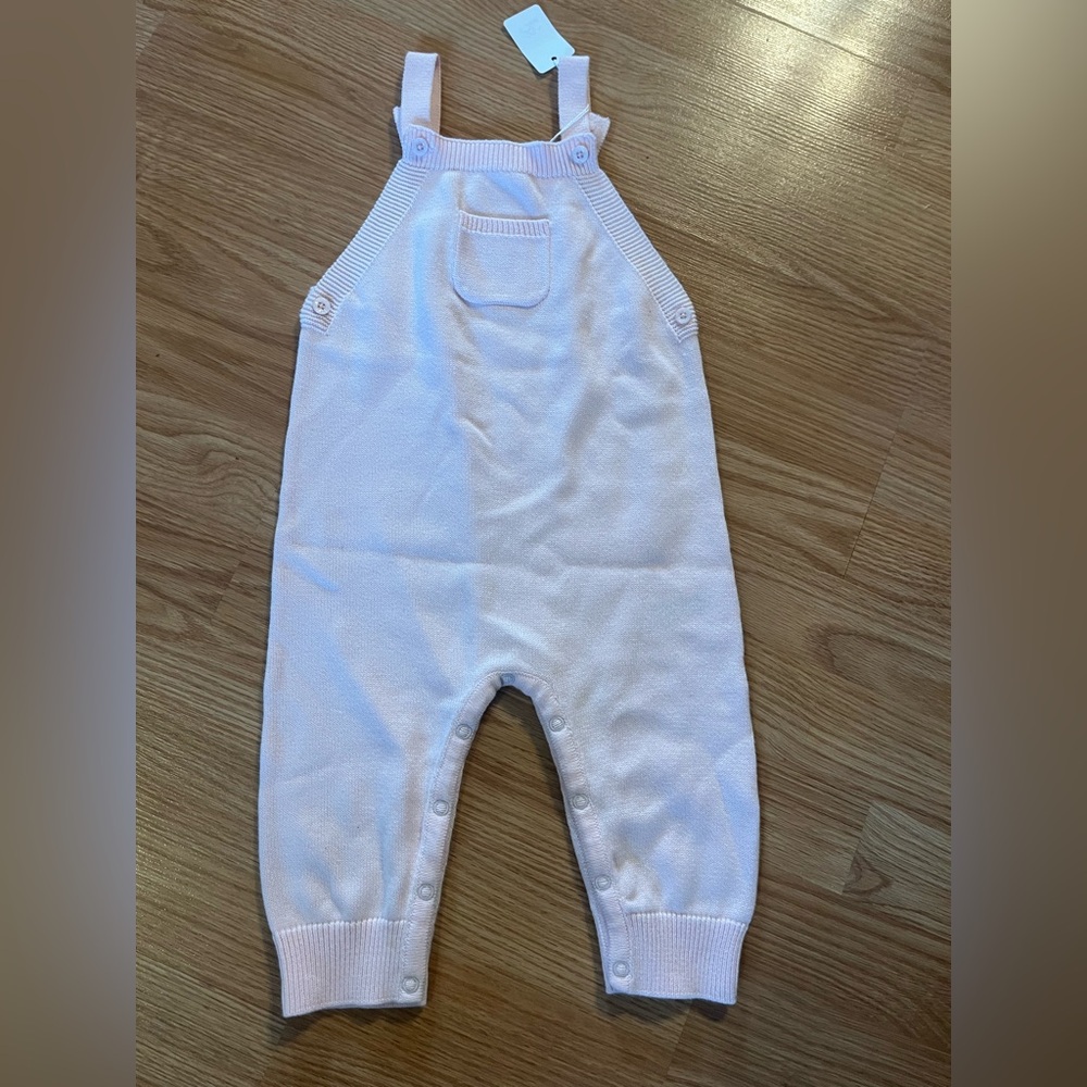 Angel Dear Pink ‎ Sweater Overalls NWT Size 12-18 months